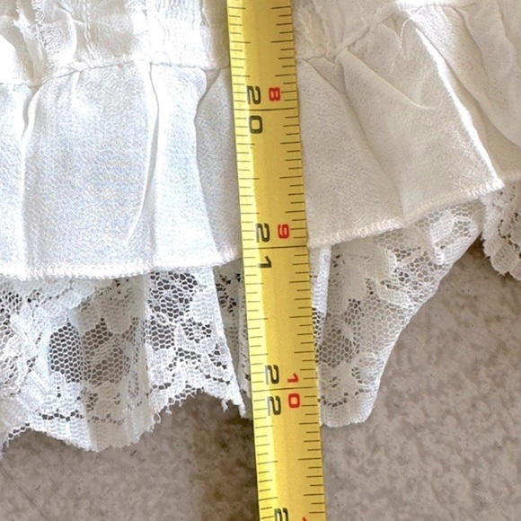 Alexis Vintage white ruffle lace long sleeve Button Up blouse Regency Victorian - Picture 11 of 16